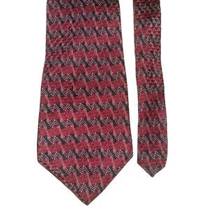 Red Black & White Unique Neck Tie